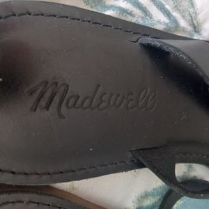 Madewell Black Leather Sandals